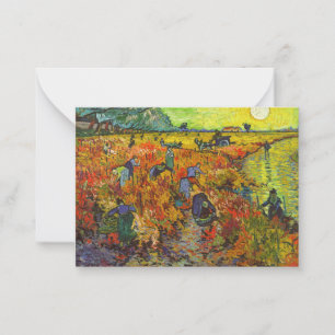 Tarjeta Pequeña Vincent van Gogh - El Viñedo Rojo