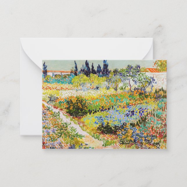 Tarjeta Pequeña Vincent van Gogh - Jardín de Arles (Anverso)