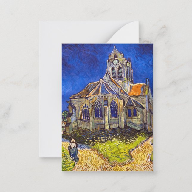 Tarjeta Pequeña Vincent van Gogh - La Iglesia de Auvers (Anverso)