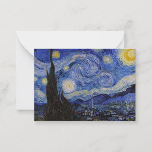 Tarjeta Pequeña Vincent Van Gogh - La noche estrellada