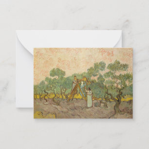 Tarjeta Pequeña Vincent van Gogh - Mujeres recolectando aceitunas
