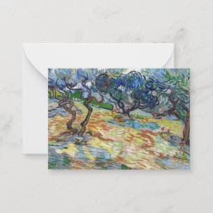 Tarjeta Pequeña Vincent van Gogh - Olivos: Cielo azul brillante