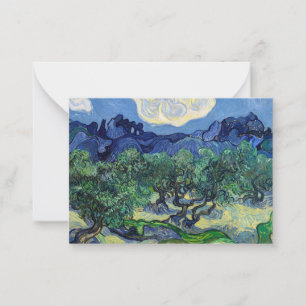 Tarjeta Pequeña Vincent van Gogh - Olivos con los Alpilles