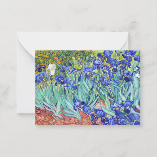 Tarjeta Pequeña Vincent Van Gogh pintando Irises