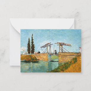 Tarjeta Pequeña Vincent van Gogh - Puente Langlois en Arles #3