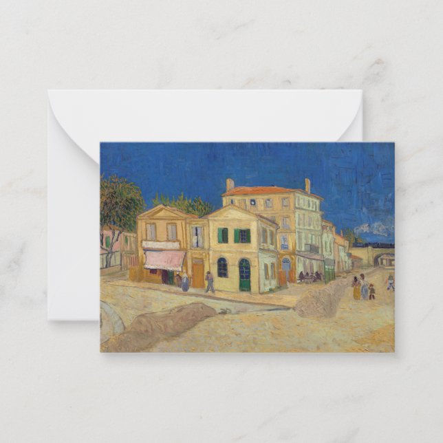 Tarjeta Pequeña Vincent van Gogh - The Yellow House / The Street (Anverso)