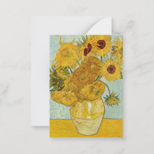 Tarjeta Pequeña Vincent Van Gogh - Vase con doce girasoles