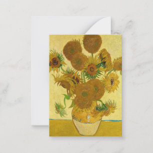 Tarjeta Pequeña Vincent van Gogh - Vase con quince girasoles