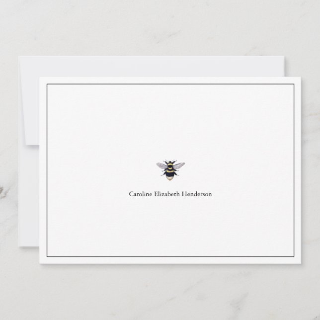 Tarjeta Pequeña Vintage Antiguo Bee Classic (Anverso)