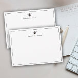 Tarjeta Pequeña Vintage Antique Bee Classic Personalized<br><div class="desc">This bee was scanned from a European Natural History print. He is a beauty. Add your name to this classic design to complete the look. This note card is sure to be a favorite.</div>