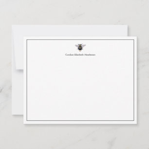 Tarjeta Pequeña Vintage Antique Bee Minimal Personalizado
