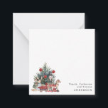 Tarjeta Pequeña Vintage Christmas Tree Toys Nutcracker Holiday<br><div class="desc">Classic Black Simple Moderno Árbol de Navidad Juguetes Nutcracker Doll Thin Border Note Card</div>