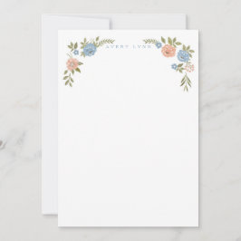 Tarjeta Pequeña Vintage Floral