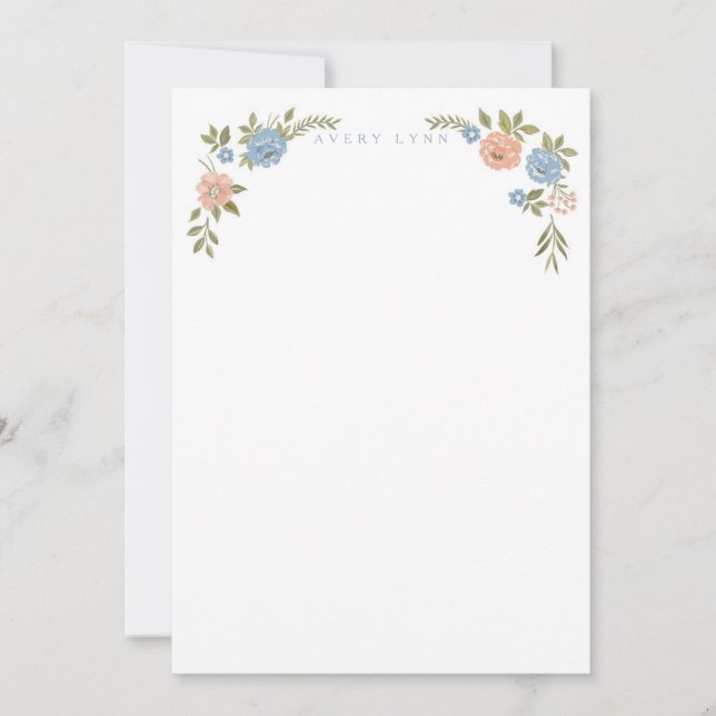 Tarjeta Pequeña Vintage Floral (Anverso)