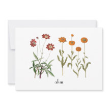 Vintage Floral Octubre Nacimiento Mes Monogramado