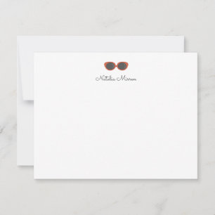 Tarjeta Pequeña Vintage Retro Gafas de Sol Rojas Polka Dot Pattern