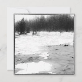Tarjeta Pequeña Vintage Style Winter Photo Frozen Bog