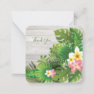 Tarjeta Pequeña Vintage Tropical Hawaii Gracias