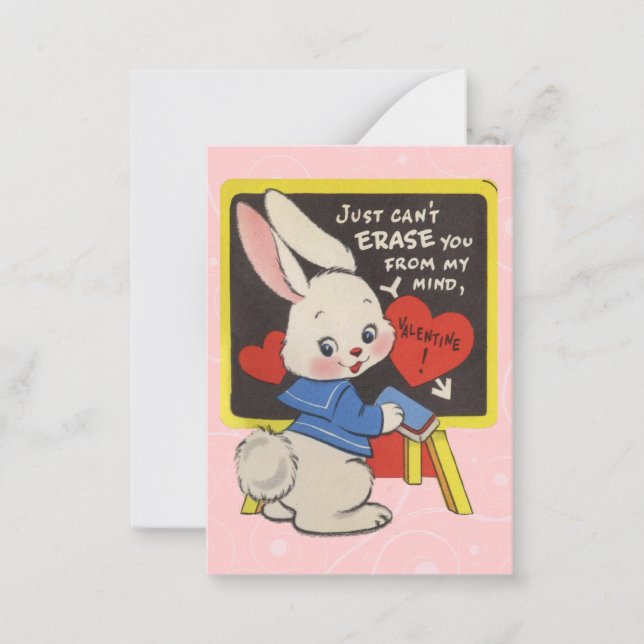 Tarjeta Pequeña Vintage Valentine Kid Cards (Anverso)