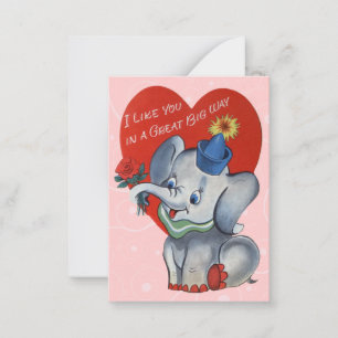 Tarjeta Pequeña Vintage Valentine Kid Cards