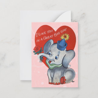 Tarjeta Pequeña Vintage Valentine Kid Cards