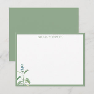 Tarjeta Pequeña Vintage verde sabio personalizado
