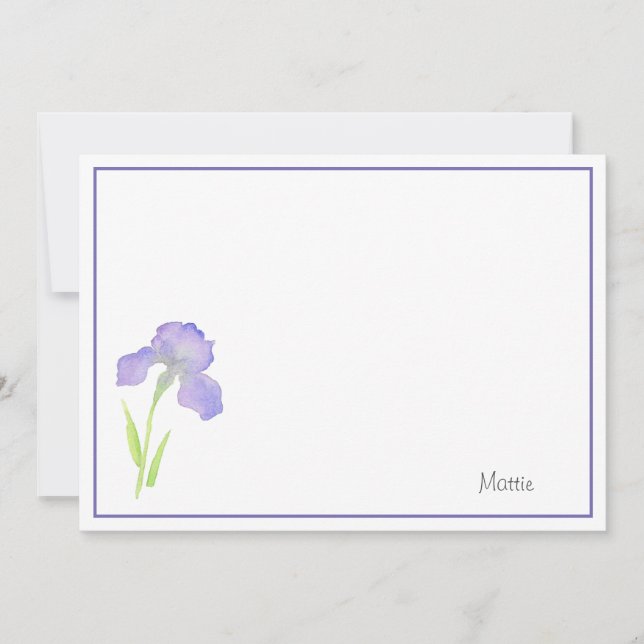 Tarjeta Pequeña Violet Iris (Anverso)