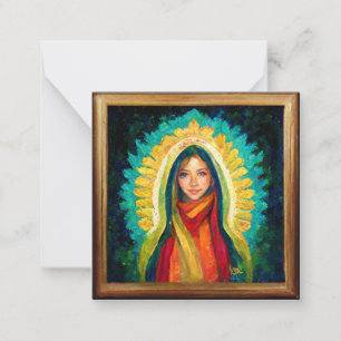 Tarjeta Pequeña Virgen moderna de Guadalupe