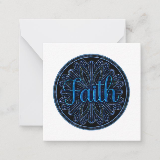 Tarjeta Pequeña Virtue Faith Mandala (Anverso)