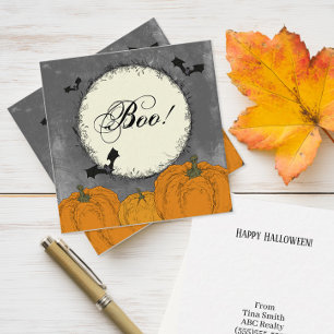 Tarjeta Pequeña Visita personalizada de Halloween para clientes