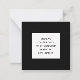 Tarjeta Pequeña Vive Más Tiempo Viviendo Libremente