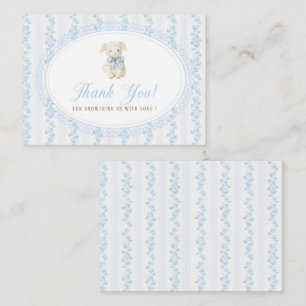 Tarjeta Pequeña Vivero de acuarela elegante beige azul juguetes ni