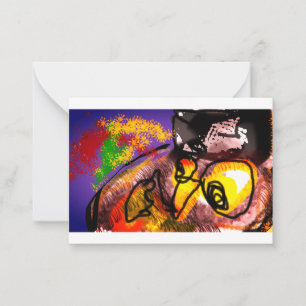 Tarjeta Pequeña Volante de búho de otoño