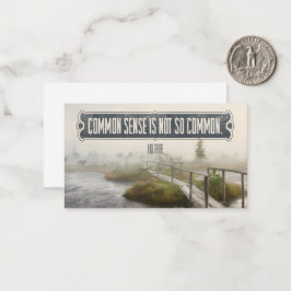 Tarjeta Pequeña Voltaire Inspiradora cita "sentido común"