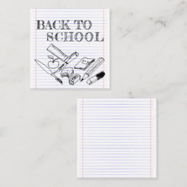 Tarjeta Pequeña Volver a la escuela