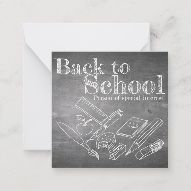 Tarjeta Pequeña Volver a la escuela (Anverso)