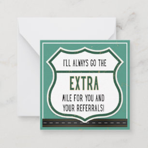 Tarjeta Pequeña Voy a ir a una Milla extra para tus remisiones