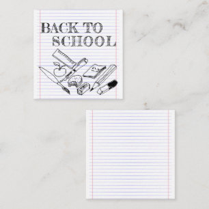 Tarjeta Pequeña Vuelta al cole