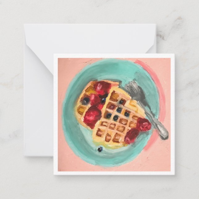 Tarjeta Pequeña Wafles y Frutas (Anverso)