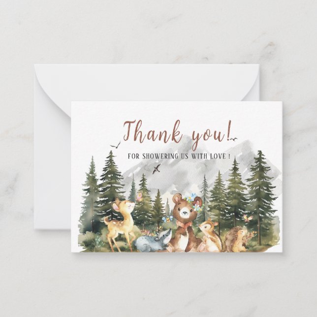 Tarjeta Pequeña Watercolor Boy Adventure Begin (Anverso)