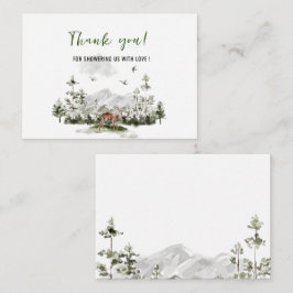 Tarjeta Pequeña Watercolor Elegante Woodland Animals Bridal Shower