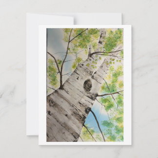 Tarjeta Pequeña Watercolor Tree 