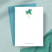 Watercolor Tropical Palm Tree Personal