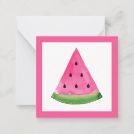 Tarjeta Pequeña Watercolor Watermelon Wedge