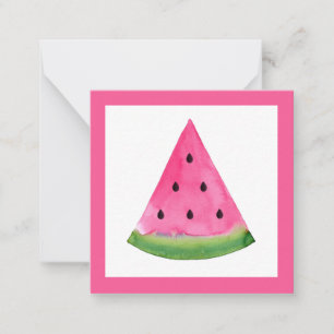 Tarjeta Pequeña Watercolor Watermelon Wedge