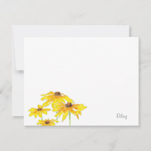 Tarjeta Pequeña Watercolor y Pen Black Eyed Susan