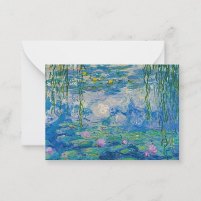 Tarjeta Pequeña Waterlilies, 1916-1919 by Claude Monet (Anverso)