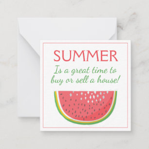 Tarjeta Pequeña Watermelon Summer Real Estate Pop By
