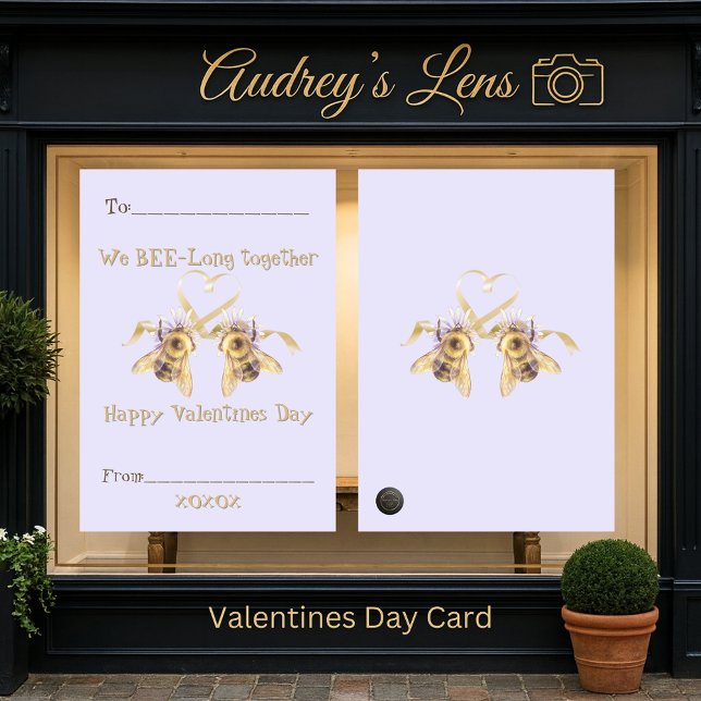 Tarjeta Pequeña "We BEE long together" Classroom Valentine Card (Subido por el creador)