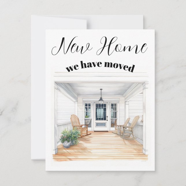 Tarjeta Pequeña We Have Moved to a New Home (Anverso)